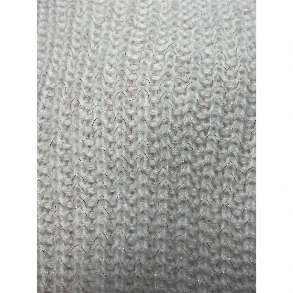 Rachel Parcell Pink With Matallic Thread Ribbed Throw Blanket New